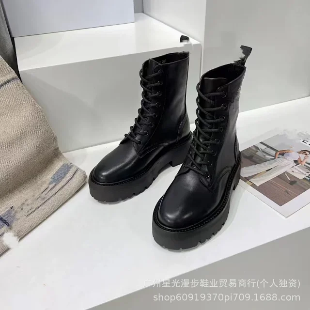 Unbranded Boots Lace-Up Platform Combat product detail image 8