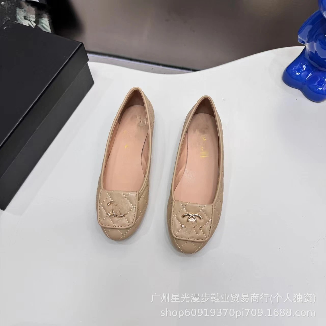 Chanel Casual Shoes Quilted Square-Toe Flats with Interlocking C Emblem image 3