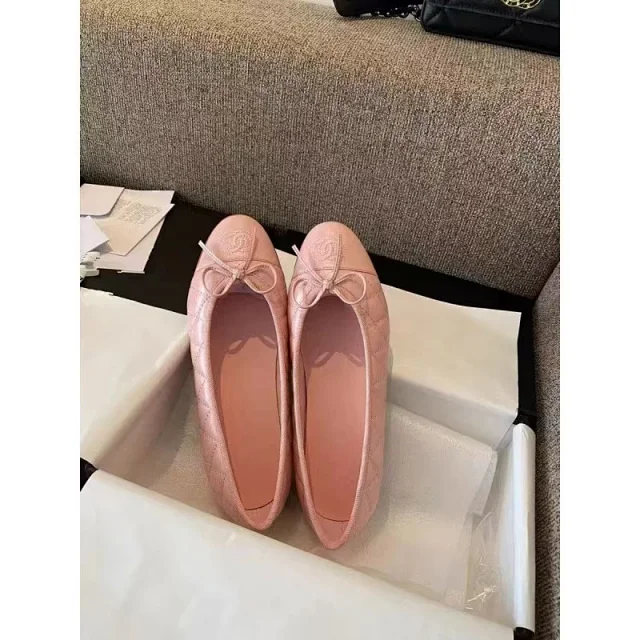 Chanel Leather Shoes Bow Ballet Flats product detail image 9