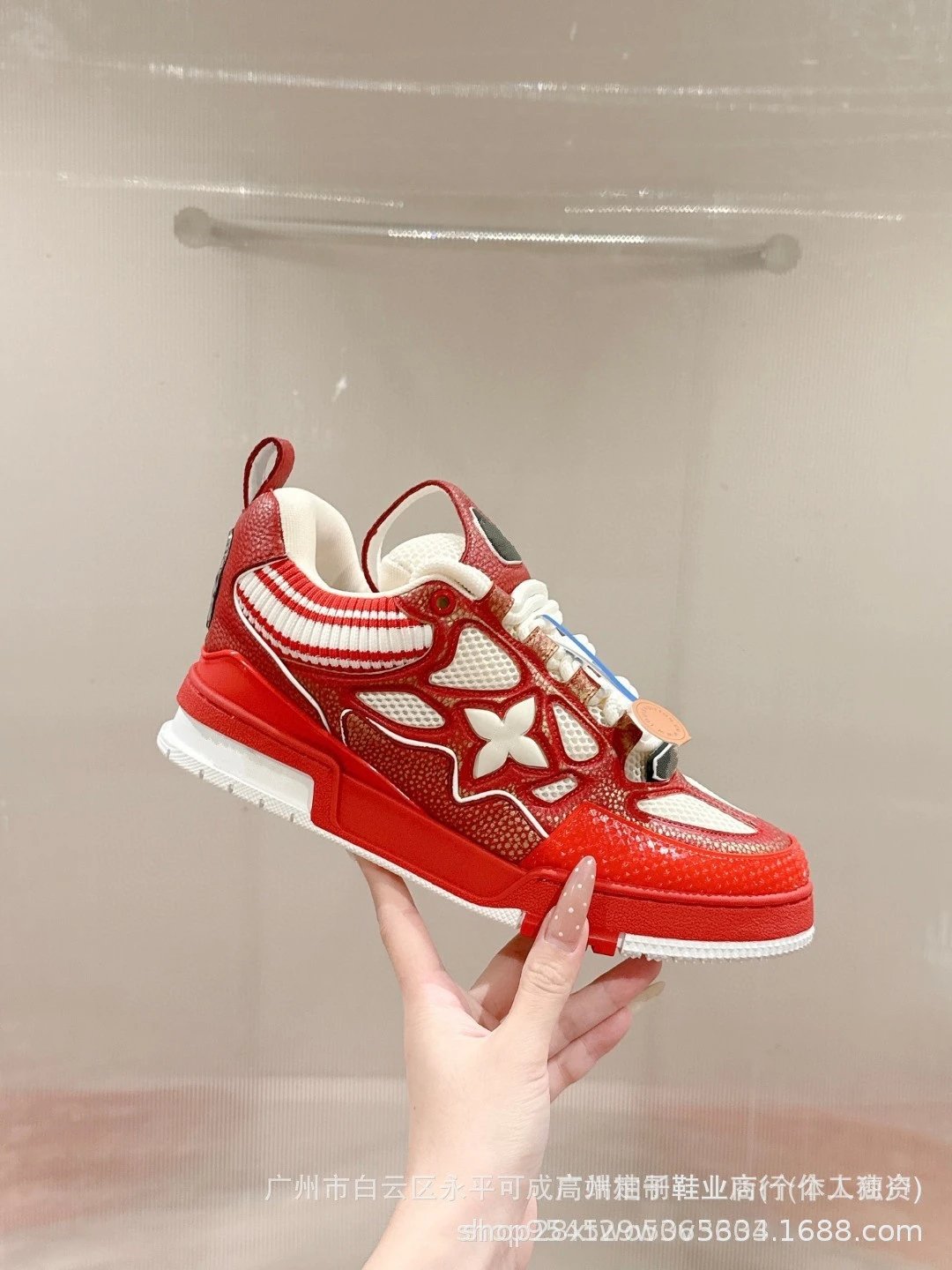 Off-White x Louis Vuitton Archlight Black Mesh Sneakers - 8