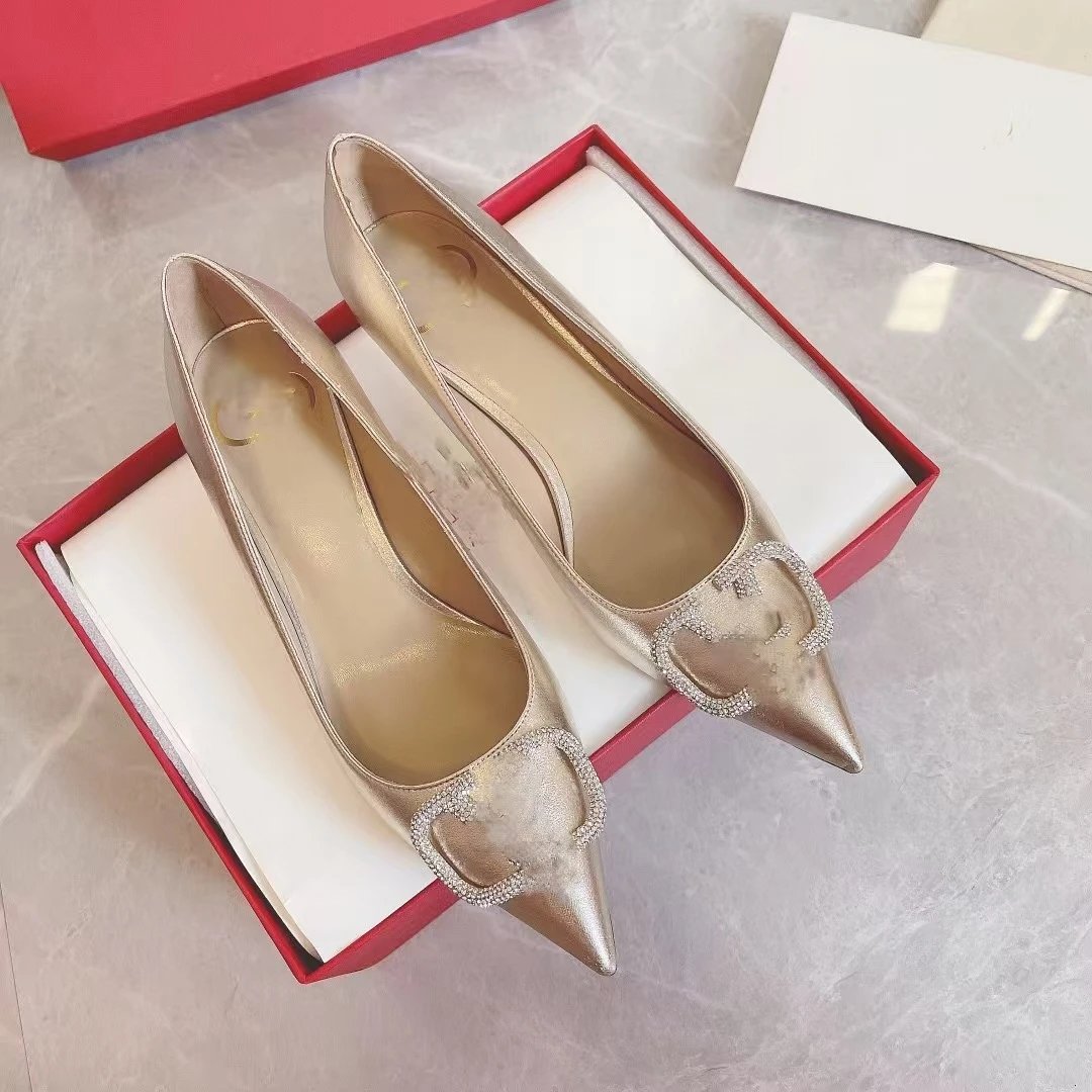 Unbranded High Heels Pointed-Toe Rhinestone Buckle Pumps image 2