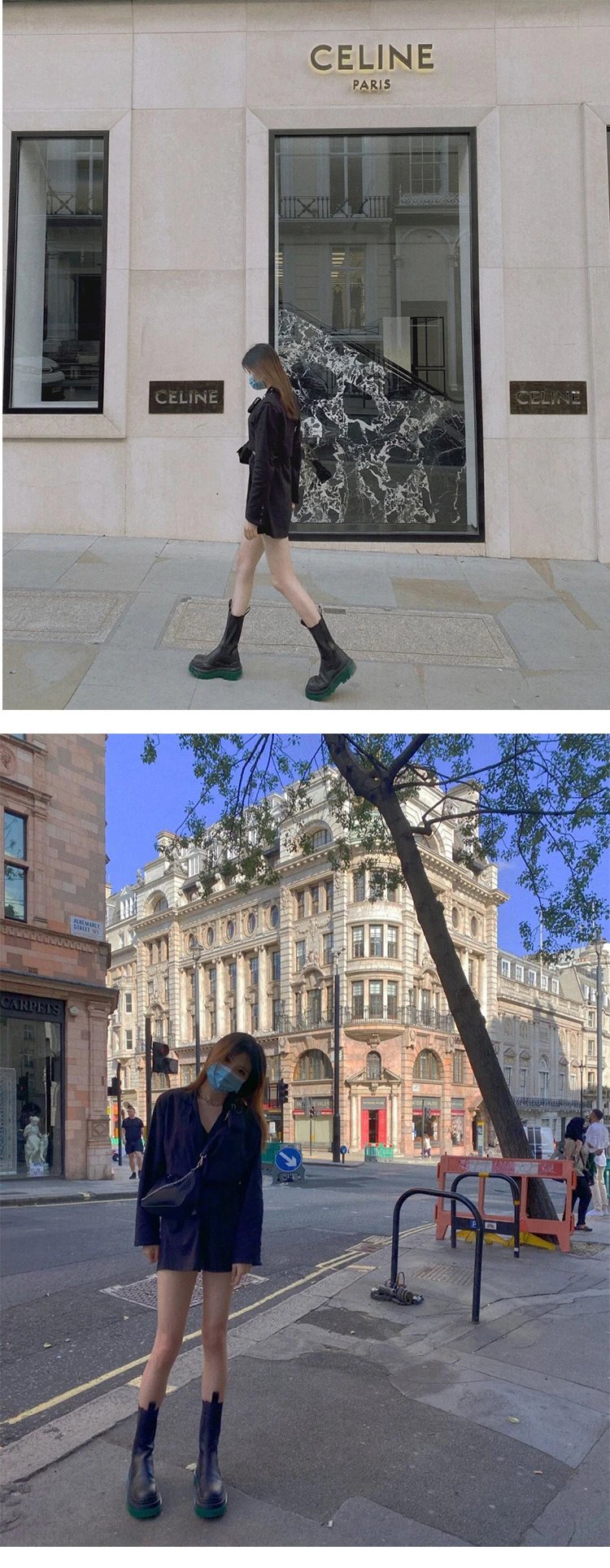 Off-White Chunky Chelsea Boots Black Green - 22