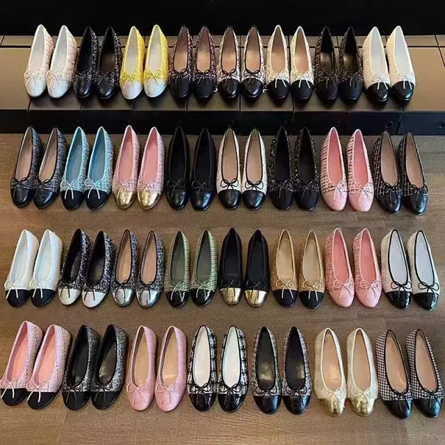 Chanel Leather Shoes Bow Ballet Flats product detail image 2