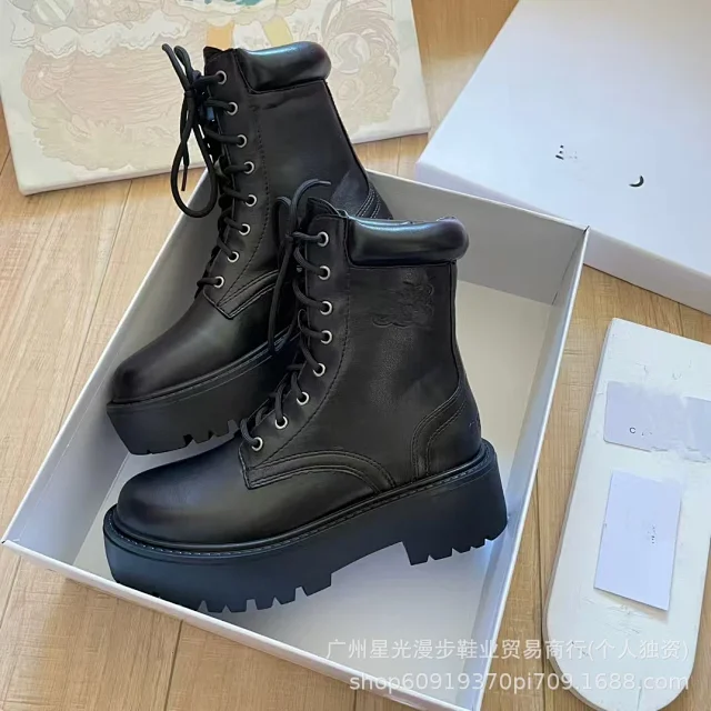 Unbranded Boots Lace-Up Platform Combat product detail image 12
