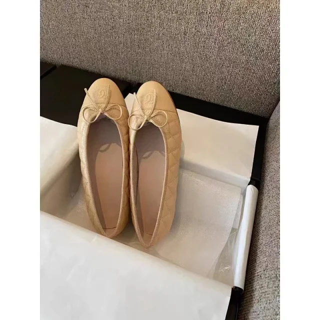 Chanel Leather Shoes Bow Ballet Flats product detail image 5