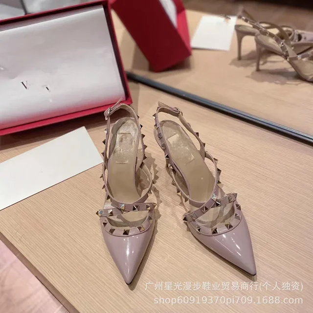 Unbranded High Heels Pointed-Toe Studded Ankle-Strap product detail image 11