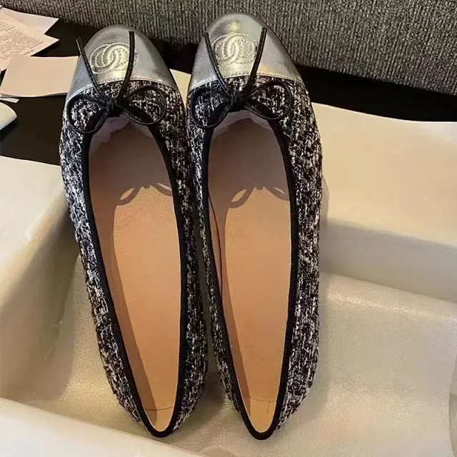 Chanel Leather Shoes Bow Ballet Flats product detail image 21