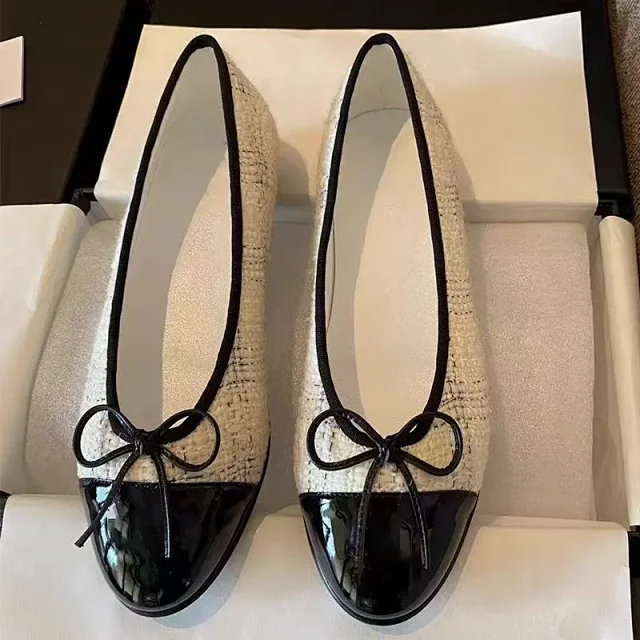 Chanel Leather Shoes Bow Ballet Flats product detail image 29