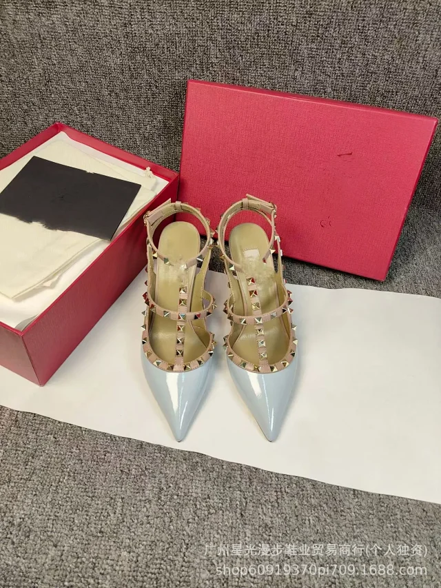 Unbranded High Heels Pointed-Toe Studded Ankle-Strap product detail image 21