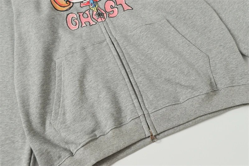 GRA Ghost Girl Ruffle Hoodie Gray - 13