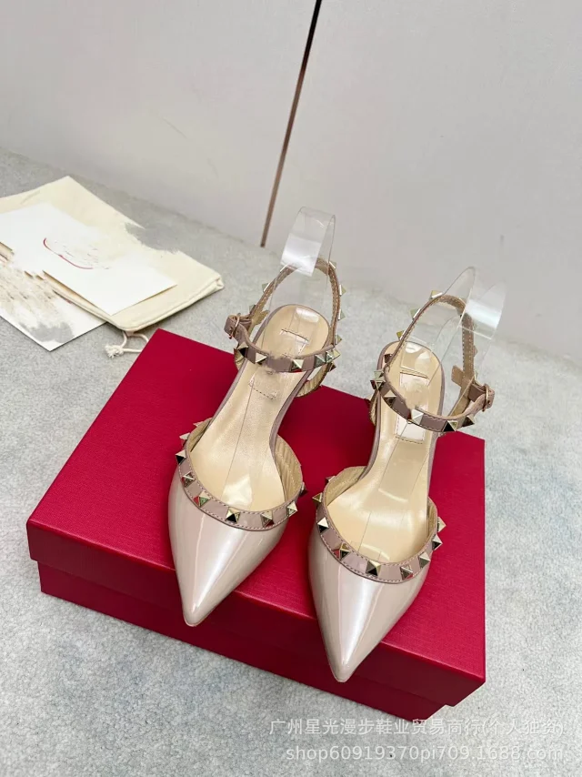 Unbranded High Heels Pointed-Toe Studded Ankle-Strap product detail image 7