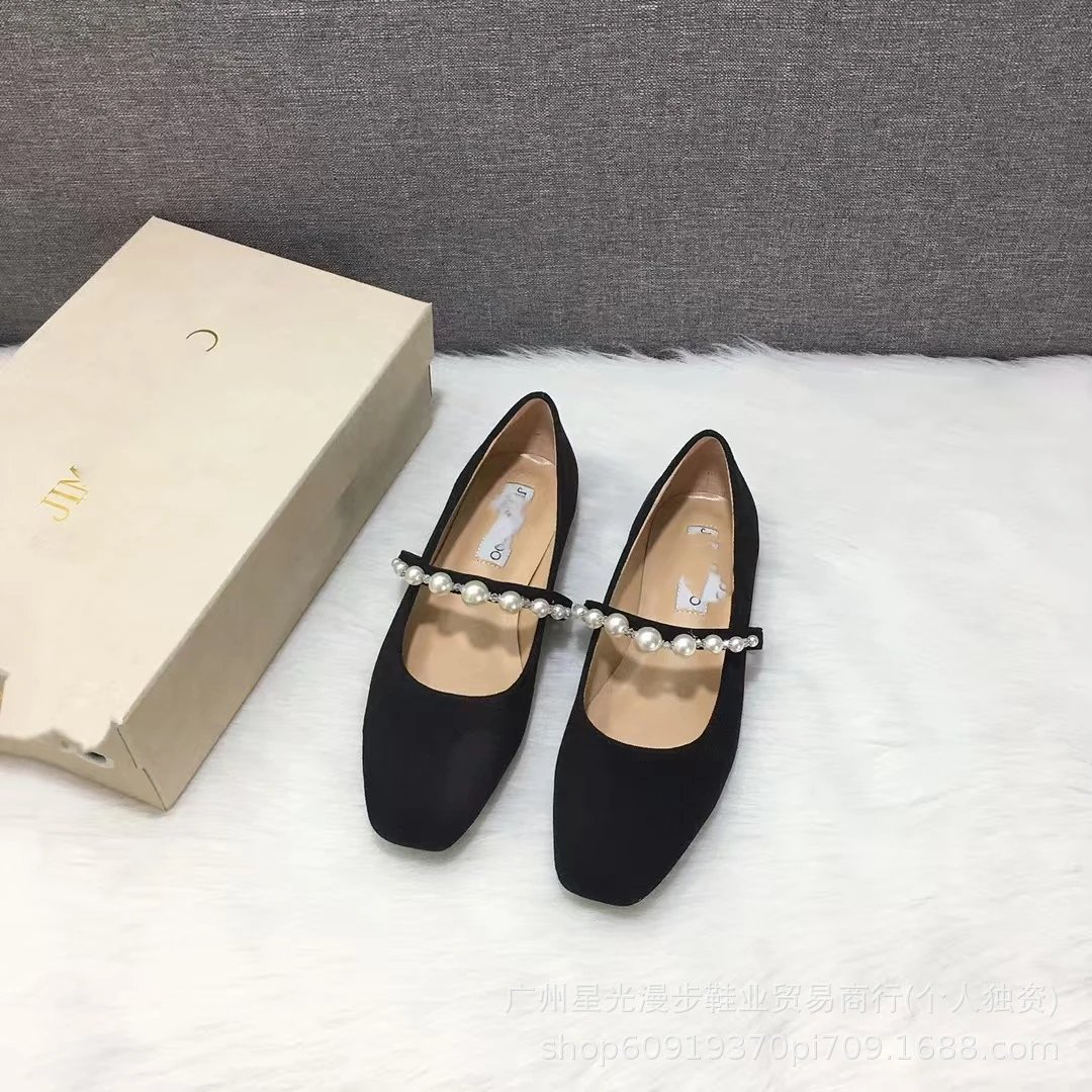 JIN Pointed-Toe Stiletto Heels with Crystal Strap Beige Shoes - 22