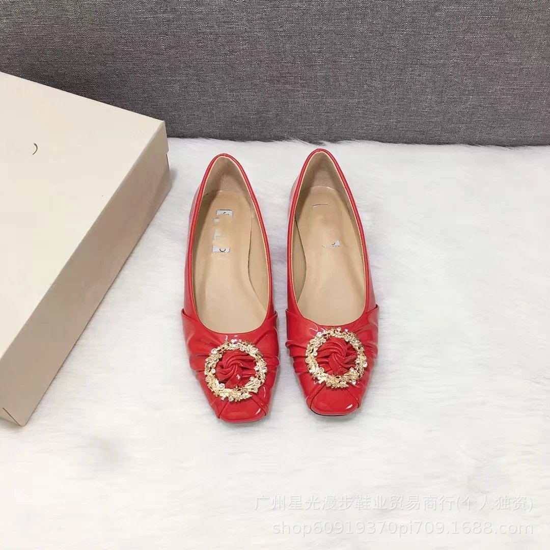 JIN Pointed-Toe Stiletto Heels with Crystal Strap Beige Shoes - 48