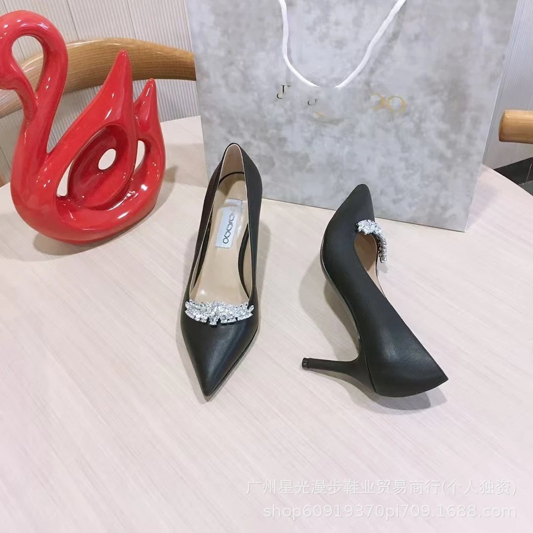 Jimmy Choo High Heels Pointed-Toe Rhinestone Pumps image 3