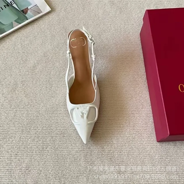 Unbranded High Heels Pointed-Toe Slingback with Square Buckle product detail image 6