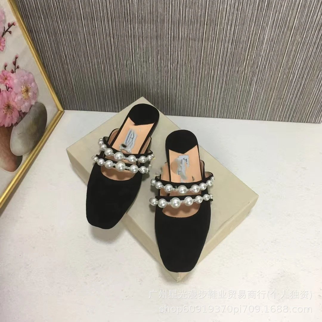 JIN Pointed-Toe Stiletto Heels with Crystal Strap Beige Shoes - 18