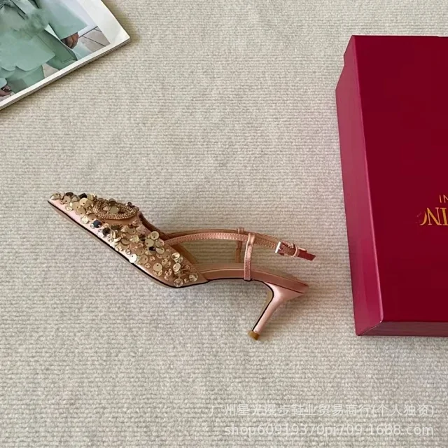 Unbranded High Heels Pointed-Toe Slingback with Square Buckle product detail image 12