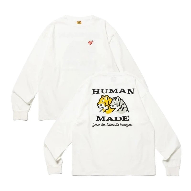Human Made Tiger Graphic Long-Sleeve T-Shirt Army Green - 7