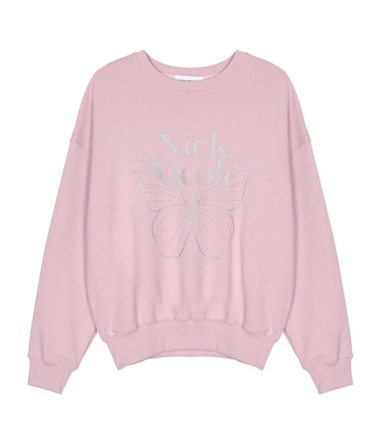 Nick Nicole Butterfly Graphic Sweatshirt Black - 14