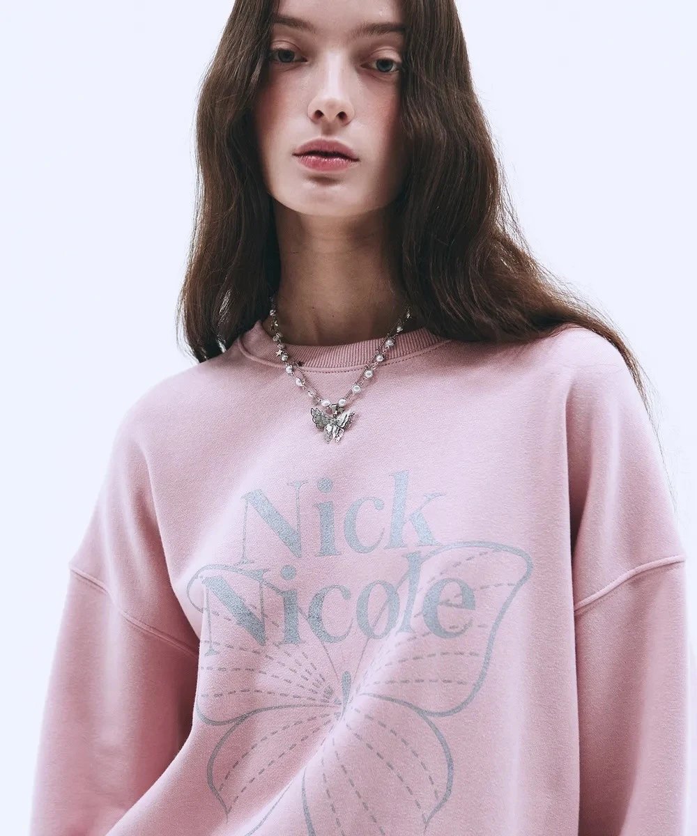 Nick Nicole Butterfly Graphic Sweatshirt Black - 53