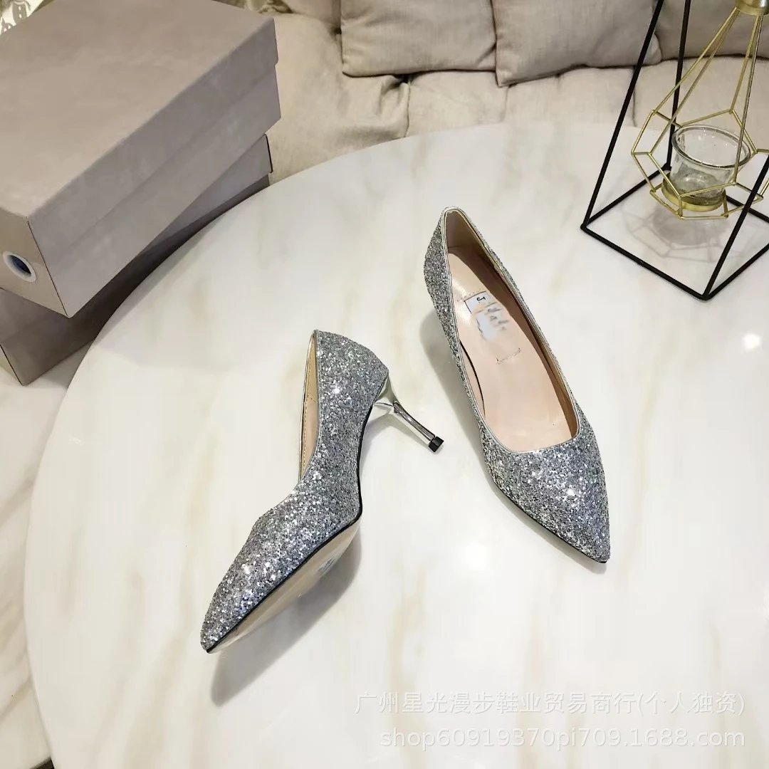 Jimmy Choo High Heels Bing crystal-strap pointed-toe mules image 4
