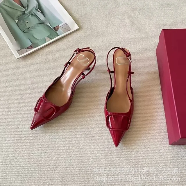 Unbranded High Heels Pointed-Toe Slingback with Square Buckle product detail image 28