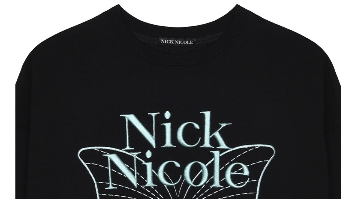Nick Nicole Butterfly Graphic Sweatshirt Black - 67