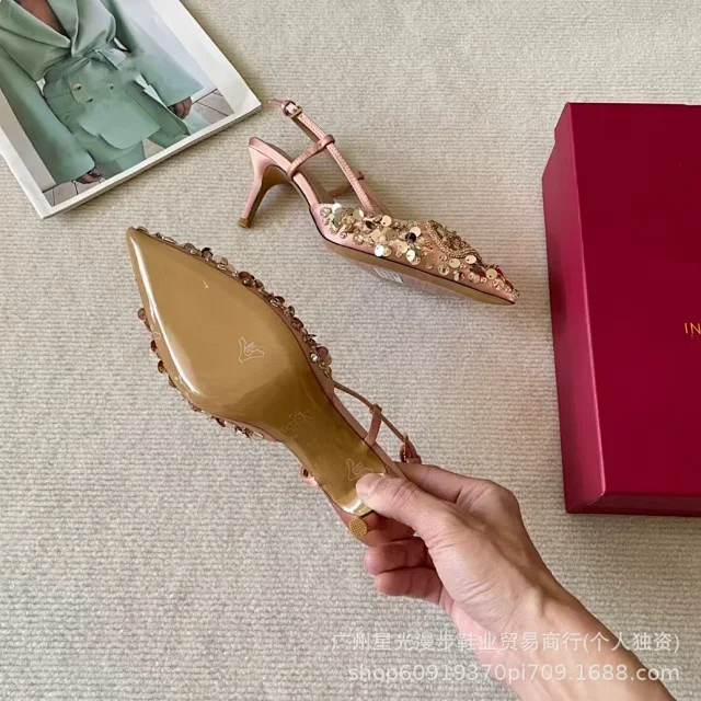 Unbranded High Heels Pointed-Toe Slingback with Square Buckle product detail image 13