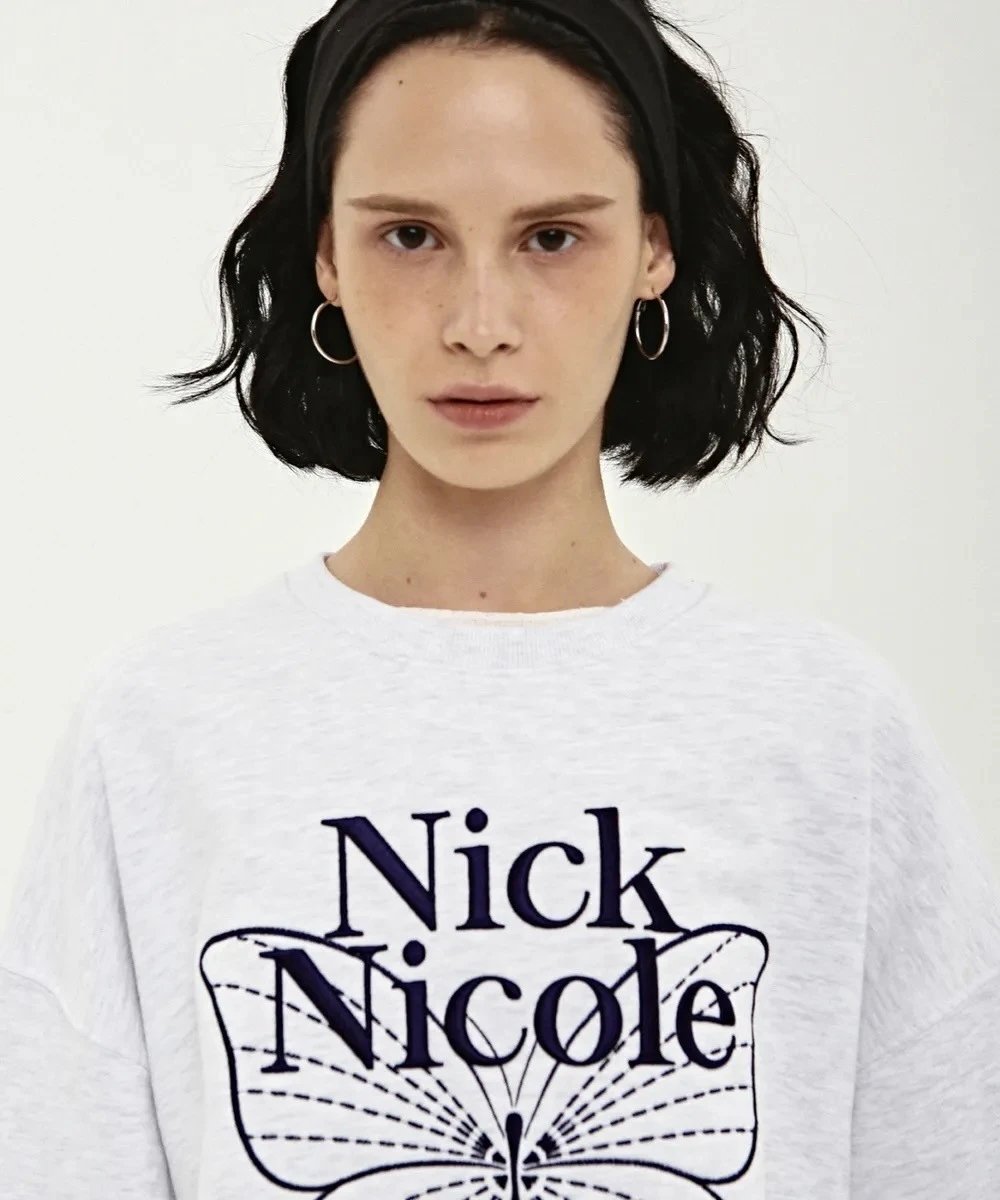 Nick Nicole Butterfly Graphic Sweatshirt Black - 77