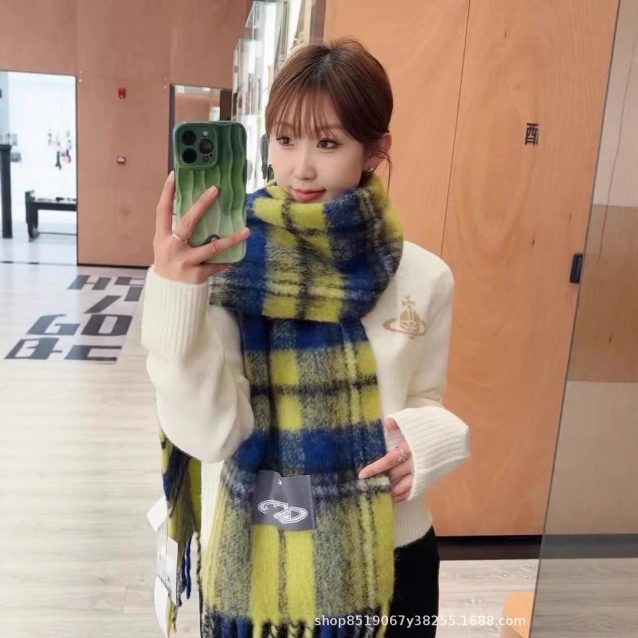Vivienne Westwood Scarves Plaid Fringe Scarf image 2