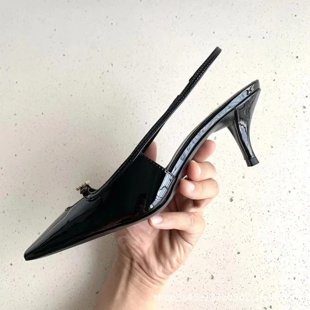 Unbranded High Heels Pointed-Toe Patent Buckle product detail image 5