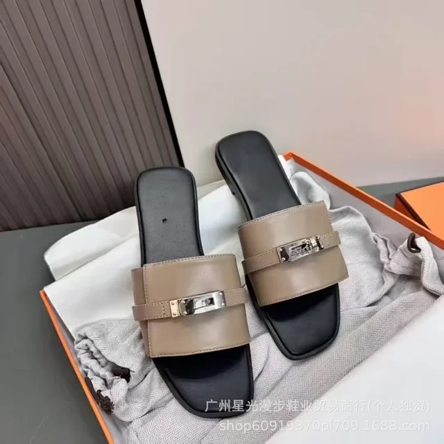 Unbranded Sandals Flat slide with turn-lock and studded strap detail product detail image 20