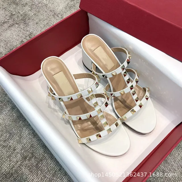 Unbranded Sandals Studded multi-strap open-toe slide product detail image 7