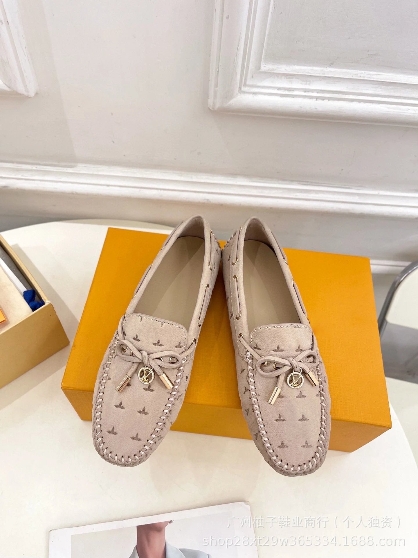 Louis Vuitton Monogram Palm Springs Loafers Beige Brown Leather Loafers - 6