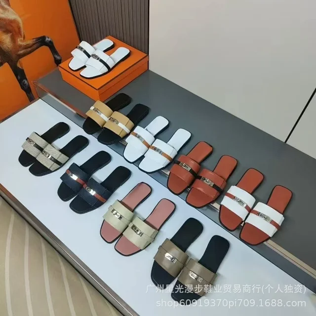 Unbranded Sandals Flat slide with turn-lock and studded strap detail product detail image 3