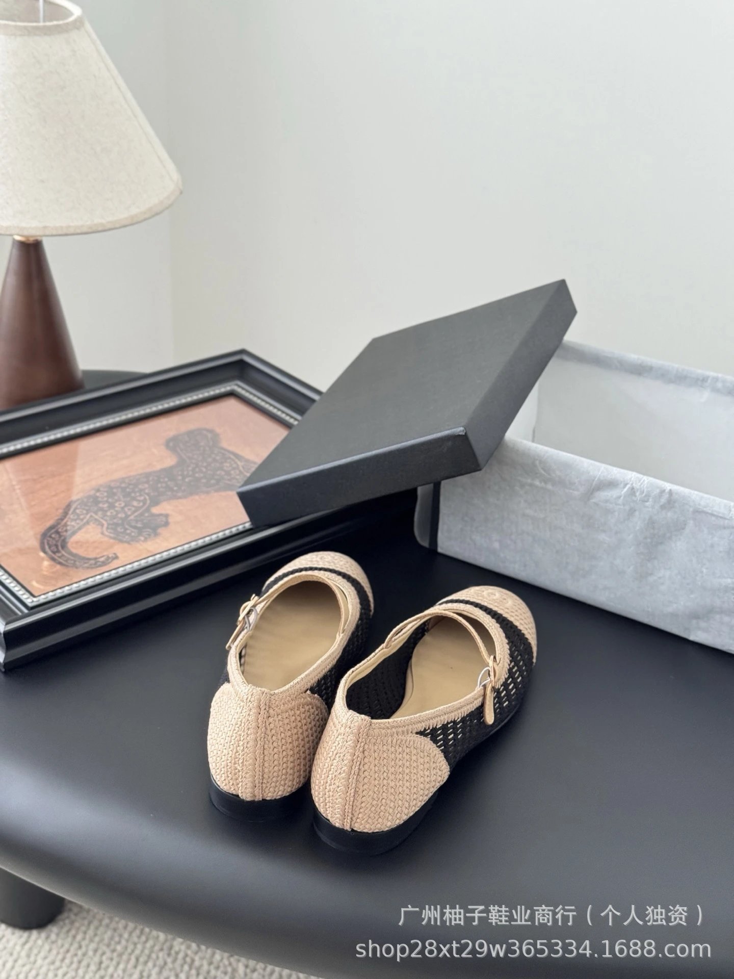 Chanel Mary Jane Block Heel Knit Black Shoes - 14