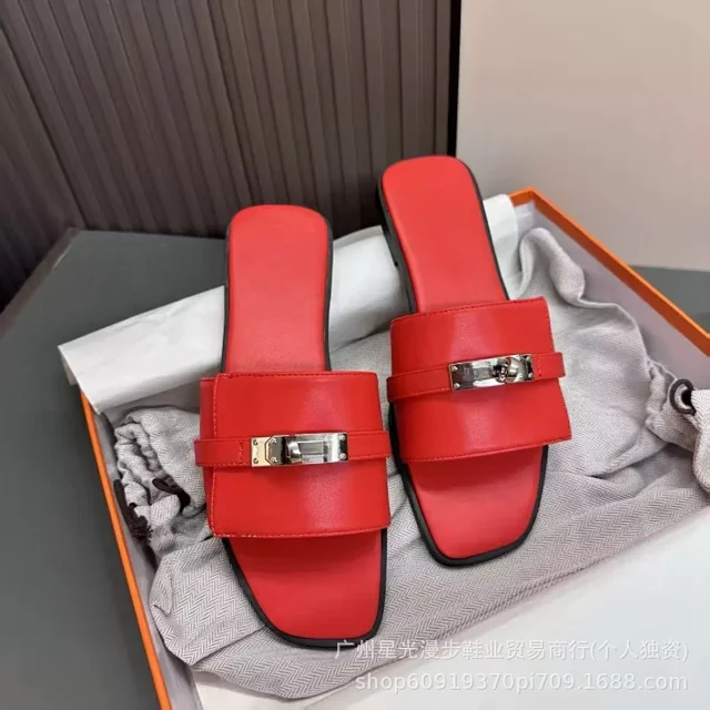 Unbranded Sandals Flat slide with turn-lock and studded strap detail product detail image 12