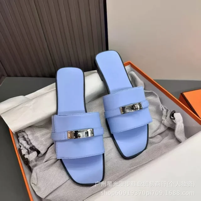 Unbranded Sandals Flat slide with turn-lock and studded strap detail product detail image 13