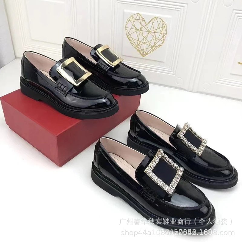 Unbranded Boots Patent Chelsea Ankle with Rhinestone Buckle image 3