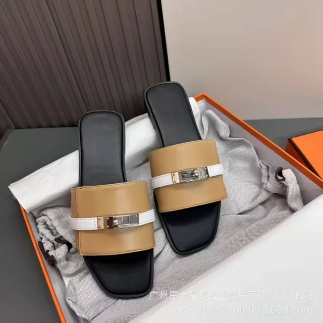 Unbranded Sandals Flat slide with turn-lock and studded strap detail product detail image 5
