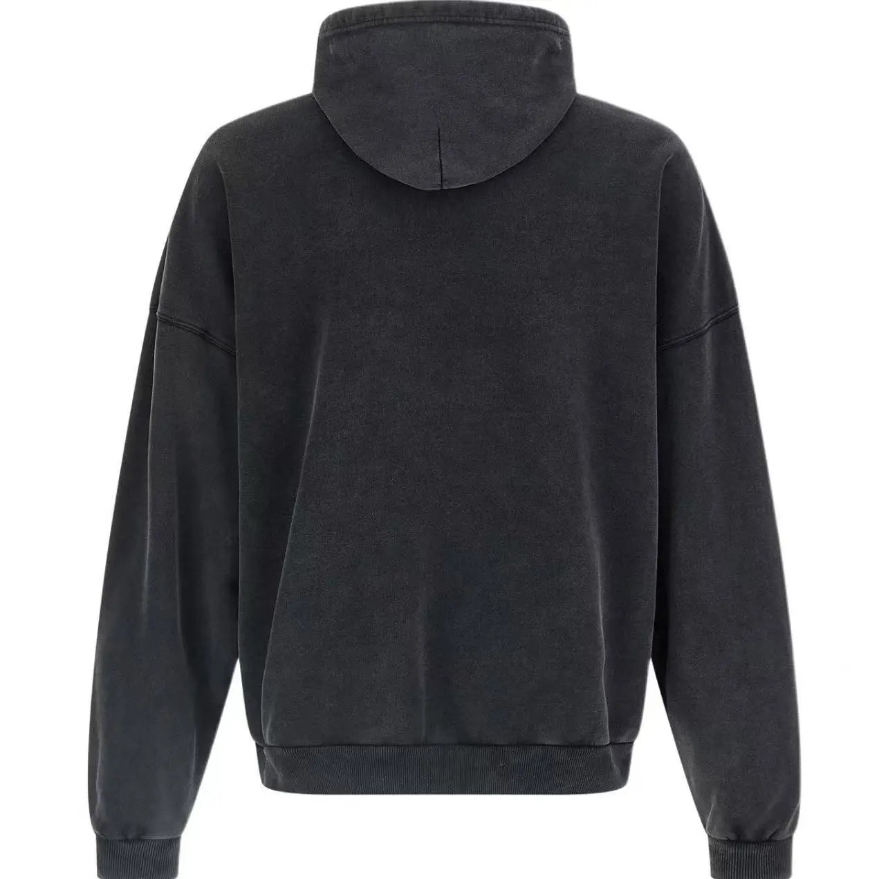 Balenciaga Distressed Logo Hoodie Black - 17