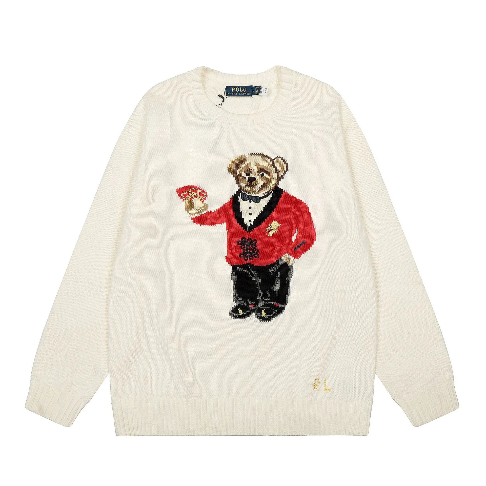 Polo Ralph Lauren Bear Knit Sweater Red - 13