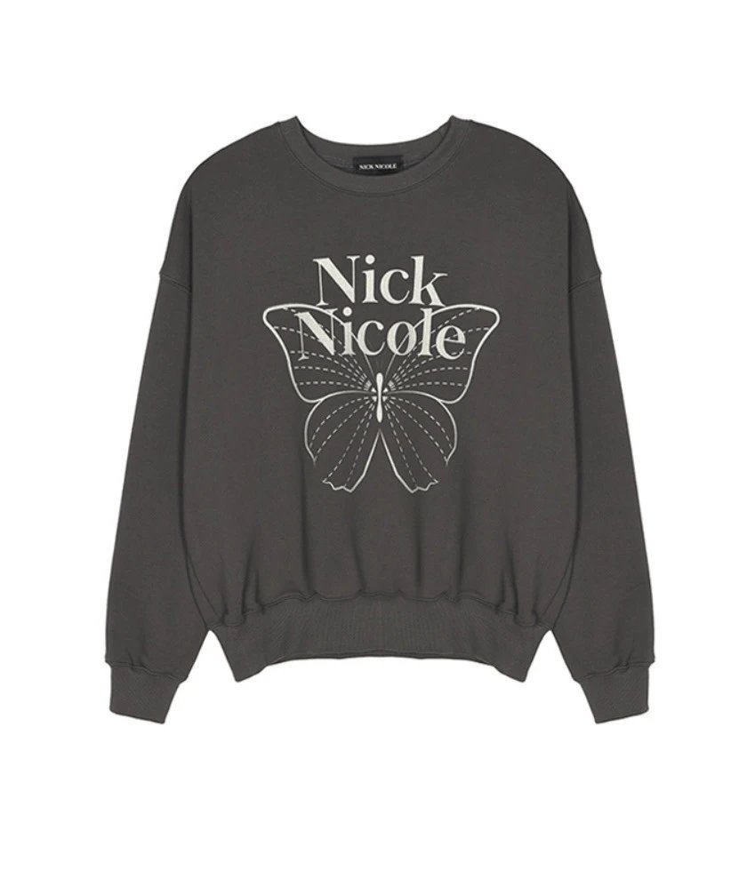 Nick Nicole Butterfly Graphic Sweatshirt Black - 8