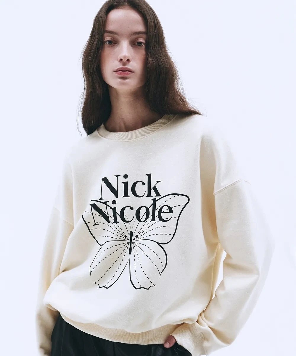Nick Nicole Butterfly Graphic Sweatshirt Black - 34