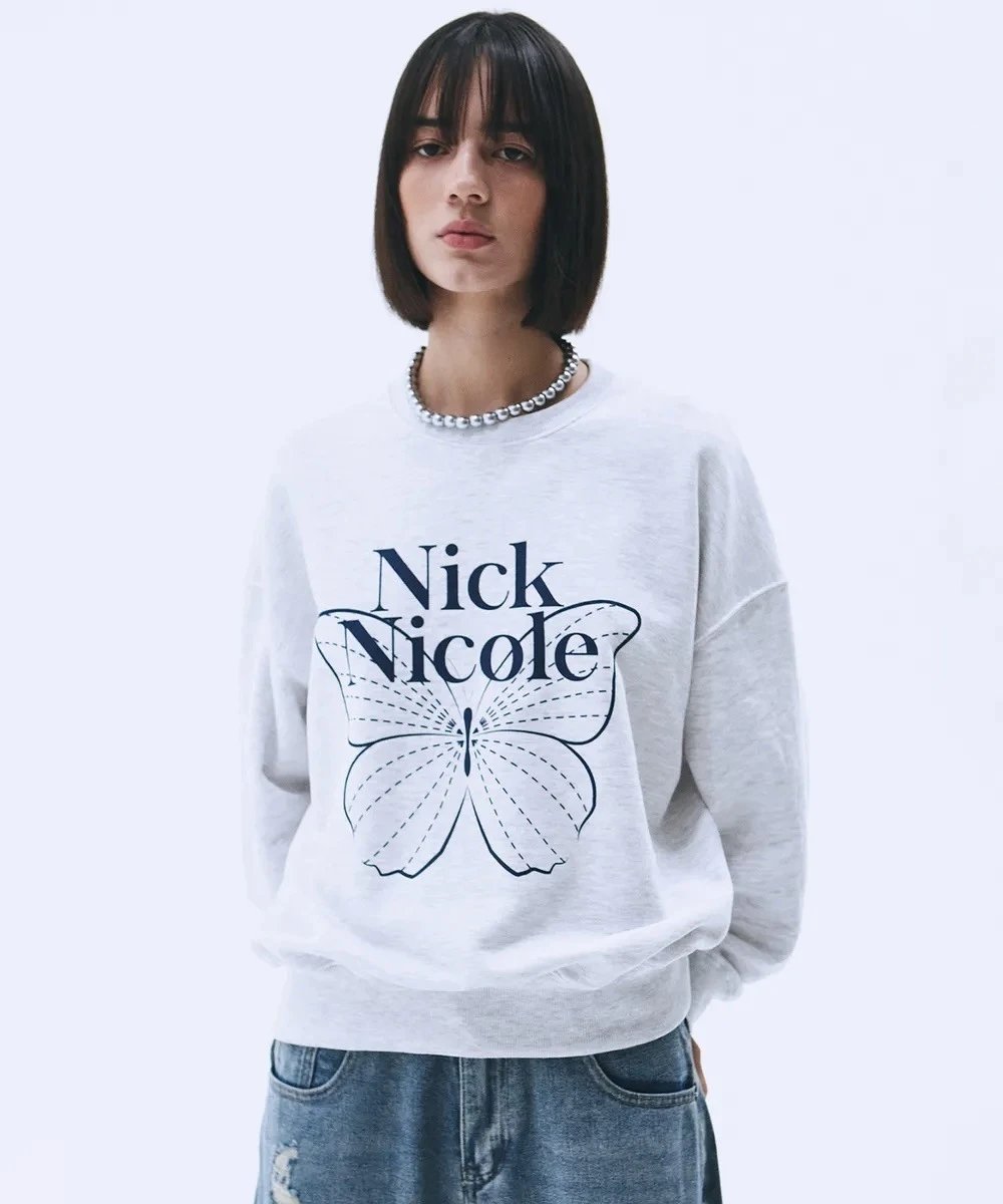 Nick Nicole Butterfly Graphic Sweatshirt Black - 40