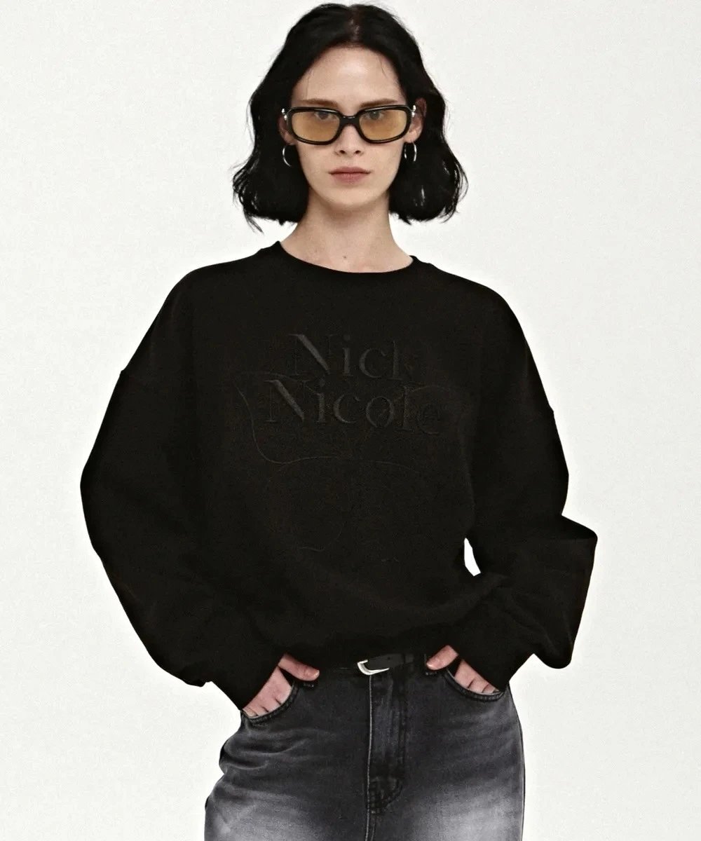 Nick Nicole Butterfly Graphic Sweatshirt Black - 88