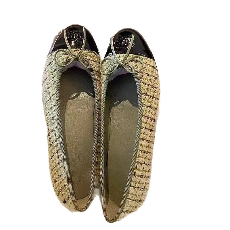 Chanel Leather Shoes Bow Ballet Flats image 5