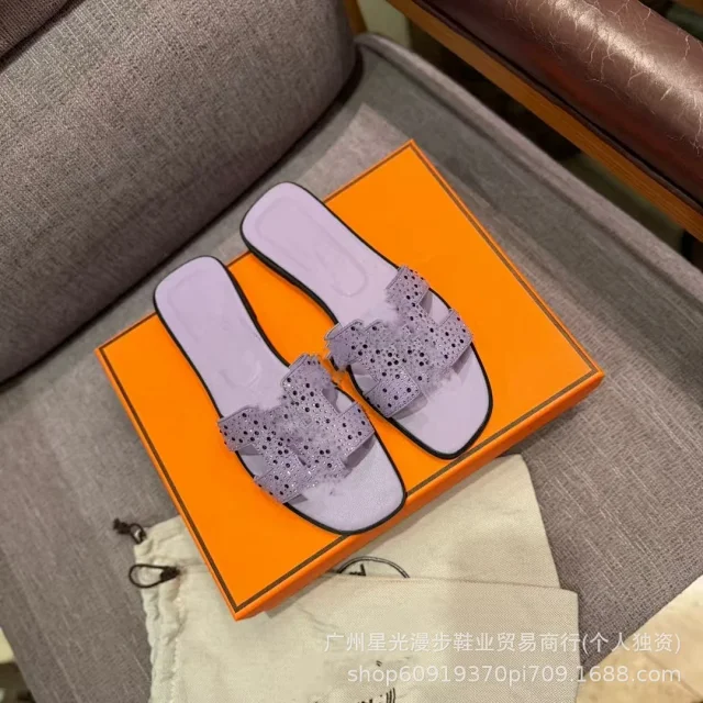 Unbranded Slippers Rhinestone H-Strap Slides product detail image 11