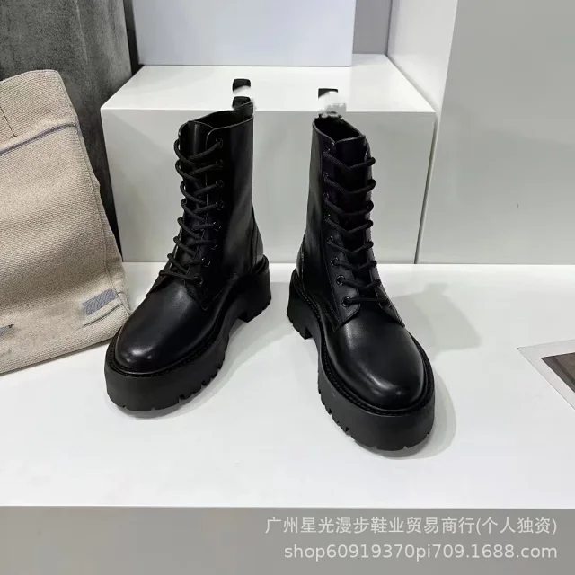 Unbranded Boots Lace-Up Platform Combat product detail image 6