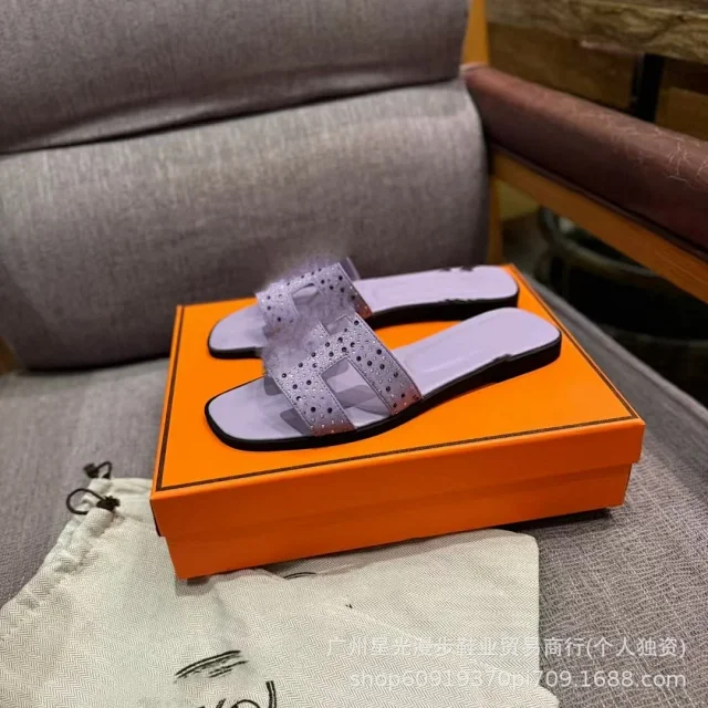 Unbranded Slippers Rhinestone H-Strap Slides product detail image 9